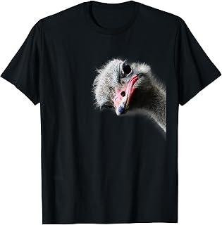 Dibble Dabble Designs Funny Ostrich Lovers and Emu Lovers T-Shirt, Black