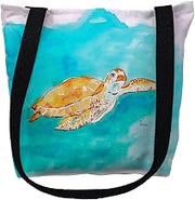 Betsy Drake TY156S 13 x 13 in. Brown Sea Turtle Small Tote Bag