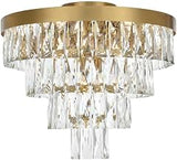 ELEGANT Lighting Josephine 18 inch Flush Mount in Satin Gold