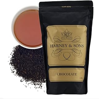 Harney & Sons Chocolate Loose Leaf Black Tea, 16 oz | Loose leaf black tea with chocolate and vanilla flavors. Contains caffeine.