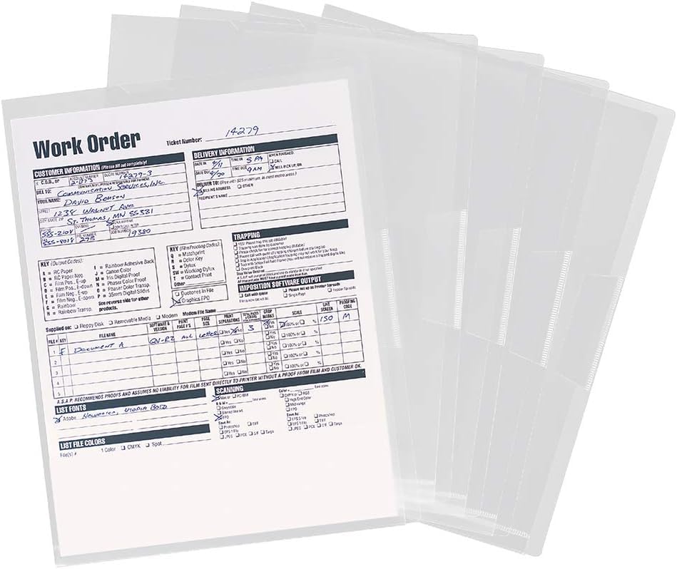 Organized Up Poly Translucent Project File Jacket by SMEAD – 30 Count, Poly, Clear