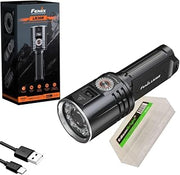 Fenix LR36R 10000 Lumen LEP Long Throw Beam Search and Rescue Flashlight with EdisonBright Charging Cable Carrier