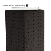 Azar Displays Pegboard + Hooks / Black / 8 inches (W) x 8 inches (D) x 20 inches (H) Display Racks
