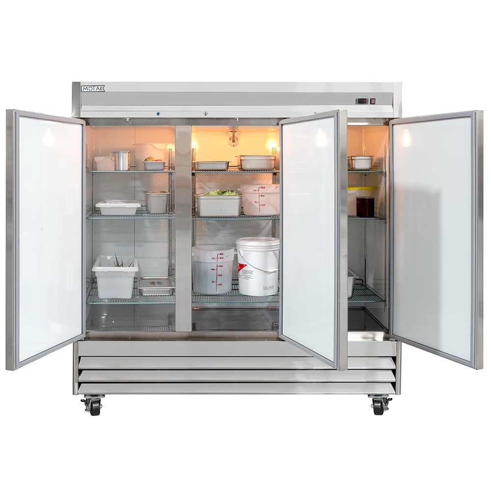 80 7/8" Three Section Reach In Freezer by MOTAK – 83.66x35.04x83.46, In Description, Check Images, Model MSD-3DF-BAL-X