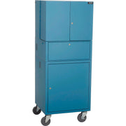 Fold Out Computer Security Cabinet by Global Industrial – Alloy Steel, Blue, Model 695429BL
