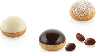 Silikomart Bignè Perfetto14 Silicone Tray – 18 Mini Cream Puff Cavities, Each 1.37 x 0.78 in – Flexible Nonstick Bakeware for Choux Pastry