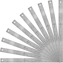 Westcott 18-Inch Stainless Steel Zero-Center Ruler Set with Non-Slip Cork Back, Etched Markings, 10-Pack (ZC-18)