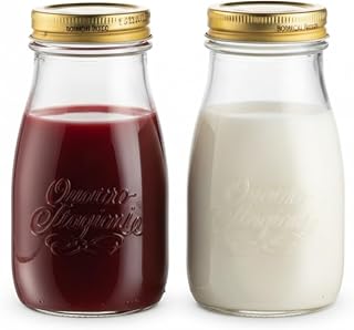 Bormioli Rocco Quattro Stagioni Bottle - ClearGold, Set of 2