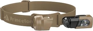 Princeton Tec SNAP 450 RW Solo – Magnetic Detachable Headlamp with 450-Lumen Dimmable White and Red LEDs, Long Runtime, IPX4 Water‑Resistant, Lightweight, Made in USA, Tan