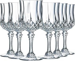 Cristal D'Arques Paris Longchamp Collection 6 Kwarx Shot Glasses 6 cl – Shine, Transparency and High Resistance – Iconic Moulding – Made in France