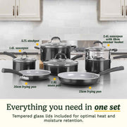 Cuisinart Black and Grey / 11 Piece Set / Ceramica XT - Titanium Non-Stick Cookware Sets