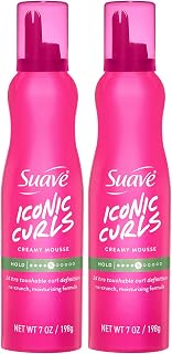 Suave Iconic Curls Mousse for Curly Hair 2-Pack, 7 Oz Ea