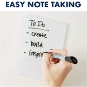 Glass Desktop Notepad by Quartet – 9 in. x 6 in. / 2-pack, Tempered Glass, White, Pack of 2, Model GDP96