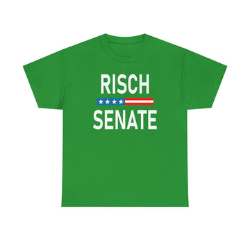 Jim Risch 2026 Idaho Irish Green by Brian Bula – XX-Large, Cotton, Irish Green, Model Risch Senate Shirt