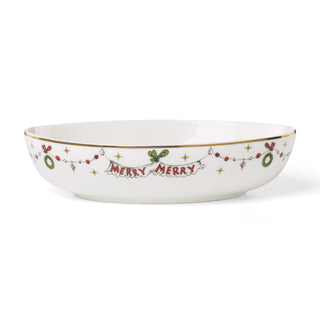 Merry Grinchmas Oval Serving Bowl by Lenox – 1 Count, 50 fluid_ounces, Porcelain, Multicolor, Model 899031