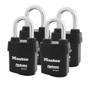 Master Lock 4 Pack / Black / Modern Keyed Padlocks