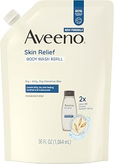 Aveeno Skin Relief Body Wash Refill, Fragrance-Free, 36 fl. oz