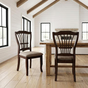 Solid Wood Dining Chairs Set of by Starlight Canyon Home – Wood, Brown, Pack of 2