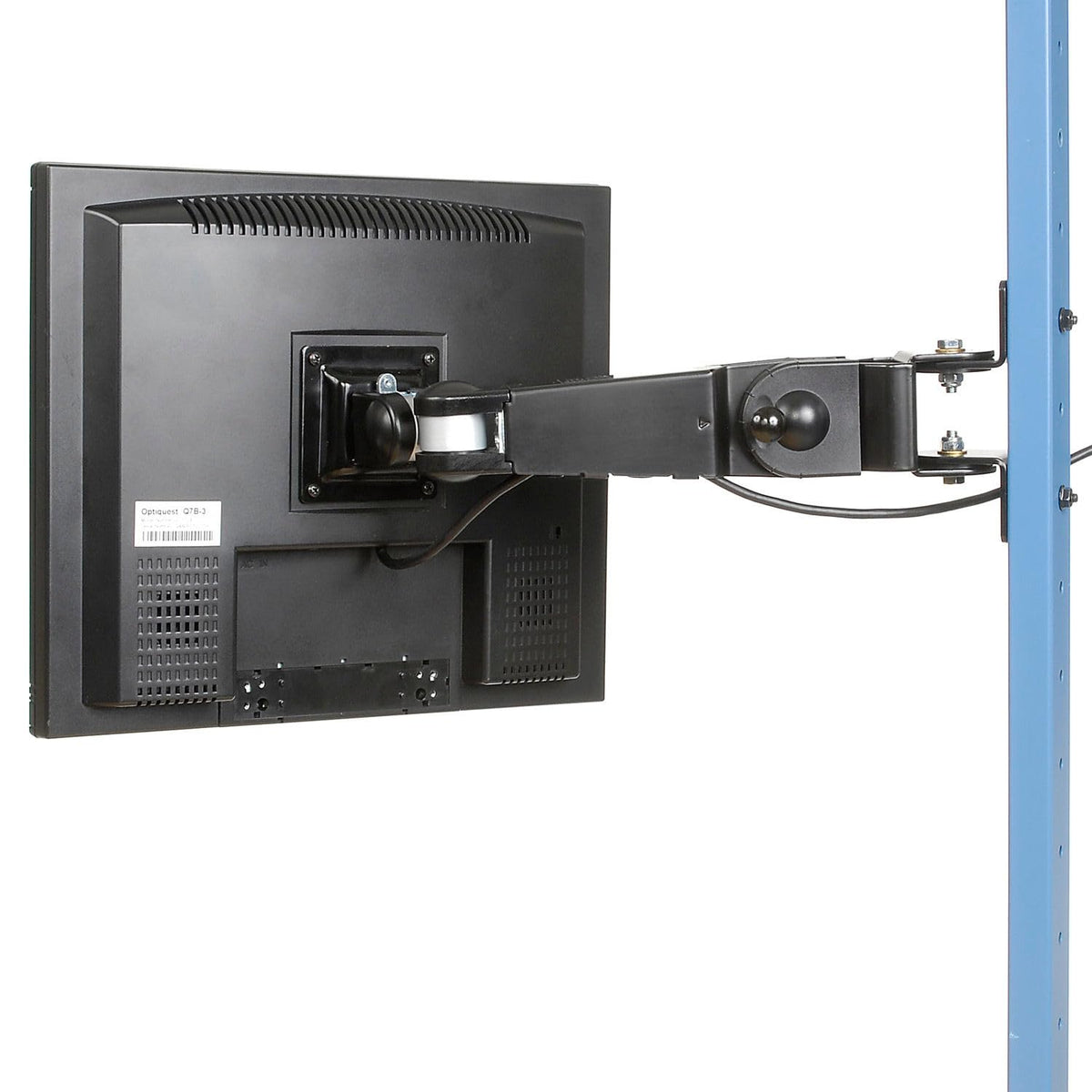 LCD Flat Panel Monitor Arm by Global Industrial – 17"L x 7"W x 5"H, Alloy Steel, Black, Model 249624