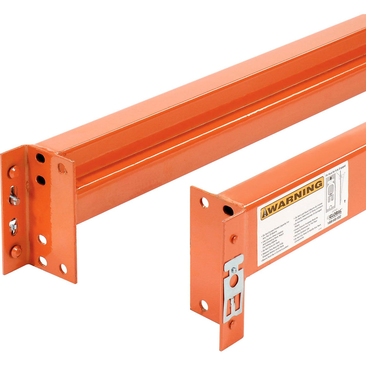 Teardrop Pallet Rack Add-On Unit by Global Industrial – Steel, Orange, Model 299198