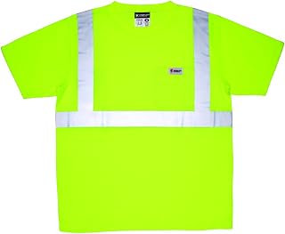 MCR Safety Unisex Stscl2sl - Luminator Series Hi Vis Fluorescent Lime Safety Work T-shirts