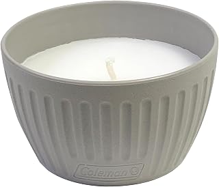 Coleman Outdoor Citronella Candle for Patio, Backyard, Ideal for Camping and Relaxation, Up to 25 Hours Burn Time, Grey, 11oz