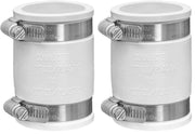 1056-150 1-1/2-in. Flexible PVC Pipe Coupling for Cast Iron and Plastic Plumbing Connections in White (Pack of 2) by Fernco – 1.5 Inch (Pack of 2), White, Model 1056-150W