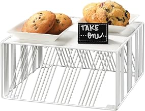Portland Collection – Square Riser – 12W x 12D x 6H – White Wire, Bread Board