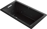 Kohler K-1173-XHGH-7 Underscore Rectangle Bathtub, Black Black