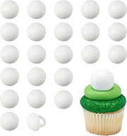 DecoPac Golf Rings, Cupcake Decorations, Golf Ball Cupcake Toppers, Food Safe Cake Topper – 24 Pack