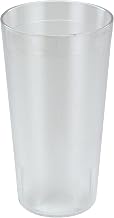 Winco Pebbled Tumblers, 16-Ounce, Clear | Dishwasher safe, BPA-free, Shatterproof, Secure grip, Restaurant service, Great for Water, Juice, Soft Drinks and Cocktails