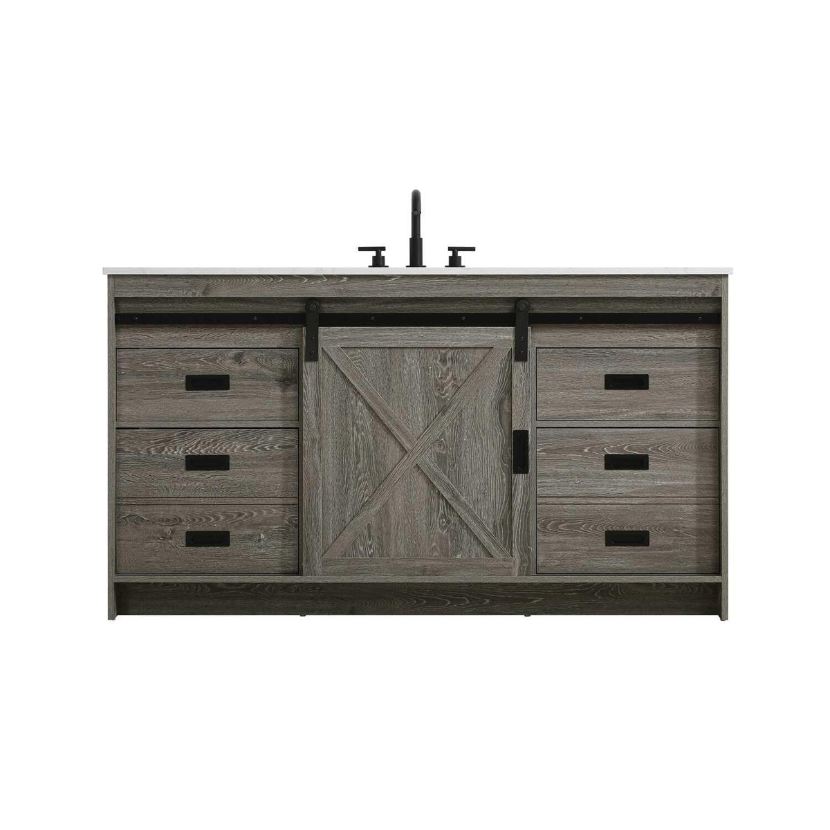 Austin Bathroom Vanity Rustic Grey by Lighting Design – Engineered Wood, Rustic Grey, Model VF90560RG