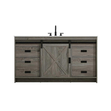 Austin Bathroom Vanity Rustic Grey by Lighting Design – Engineered Wood, Rustic Grey, Model VF90560RG