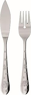 Villeroy & Boch Toy's Delight Fish Serving Set, 18/10 Stainless Steel | Christmas pattern, highly polished, dishwasher safe, perfect for serving fish at holiday dinners