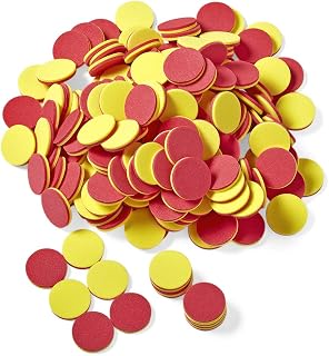 hand2mind Foam Two-Color Counters, Red and Yellow, Manipulatives, Chips, Math Bingo, 200 Count