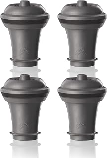 Vacu Vin Wine Saver Vacuum Stoppers Set of 4 – Grey
