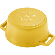 Cast Iron Mini Round Cocotte by STAUB – 0.25-qt, 0.25 quarts, Cast Iron, Citron, Model 1029106