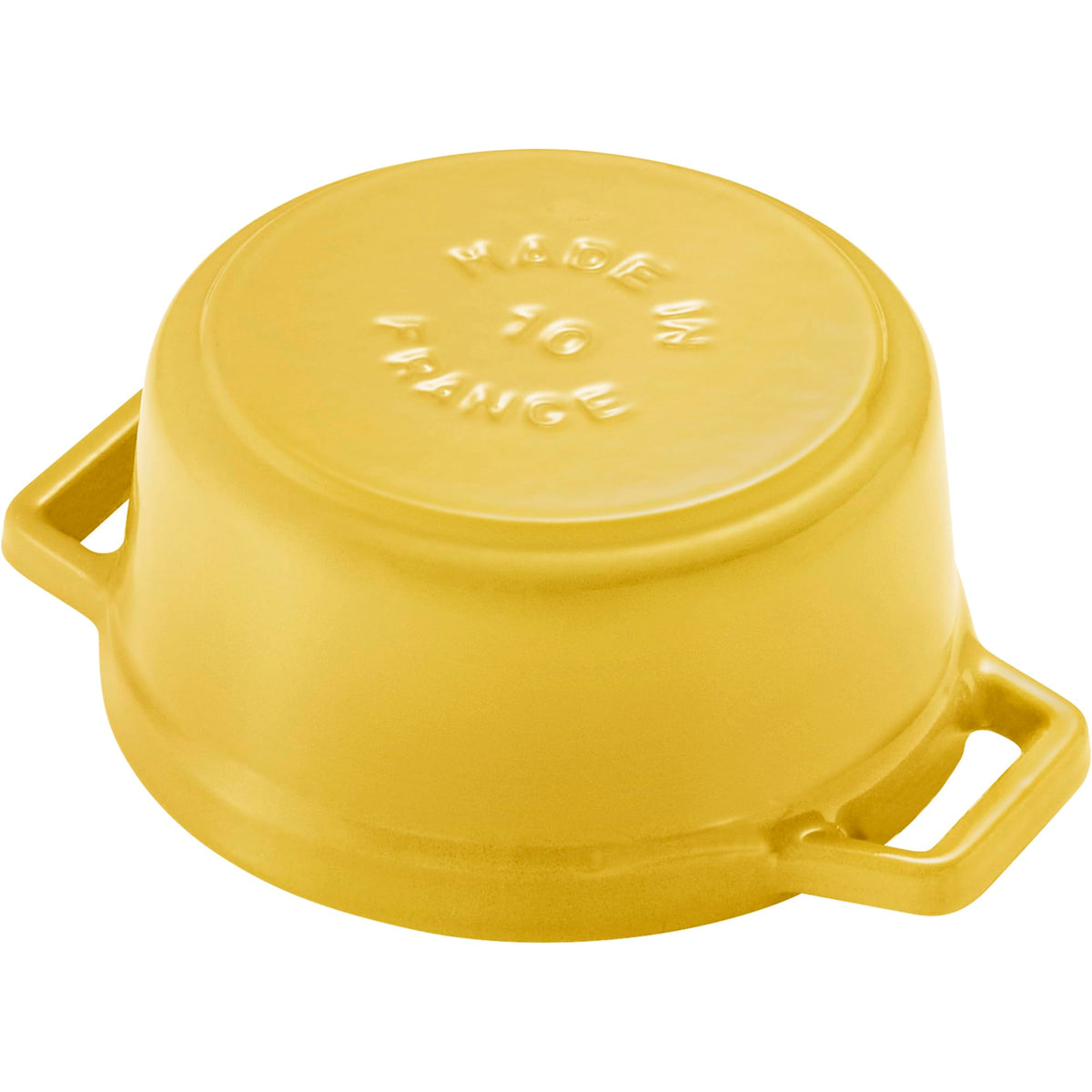 Cast Iron Mini Round Cocotte by STAUB – 0.25-qt, 0.25 quarts, Cast Iron, Citron, Model 1029106