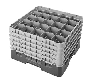 (25S958151) 25 Compartment Stemware & Tumbler Glass Rack - Camrack® [Case of 2] by Cambro – 25-Compartment, Plastic, Soft Gray