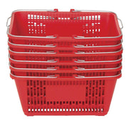 Red Hand Baskets Plastic Set of by Retail Resource – Plastic, Red, Model H2111001-6