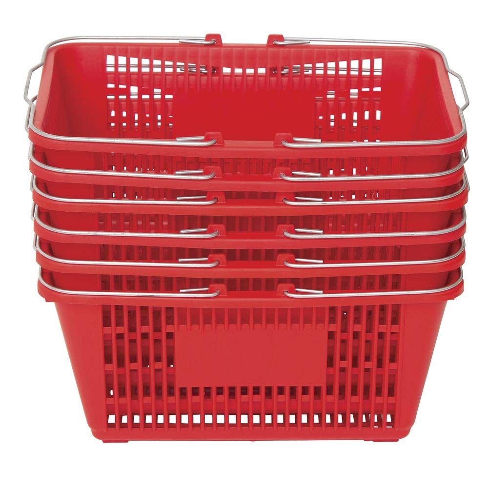 Red Hand Baskets Plastic Set of by Retail Resource – Plastic, Red, Model H2111001-6
