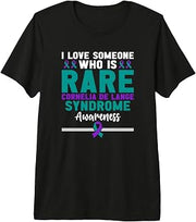 I Love Someone Who is Rare Cornelia De Lange Syndrome Premium Tri-Blend T-Shirt