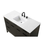 48" Single Bathroom Vanity in Chocolate Oak by Elegant Kitchen and Bath – unspecified, Aluminum, Chocolate, Model VF29848CO