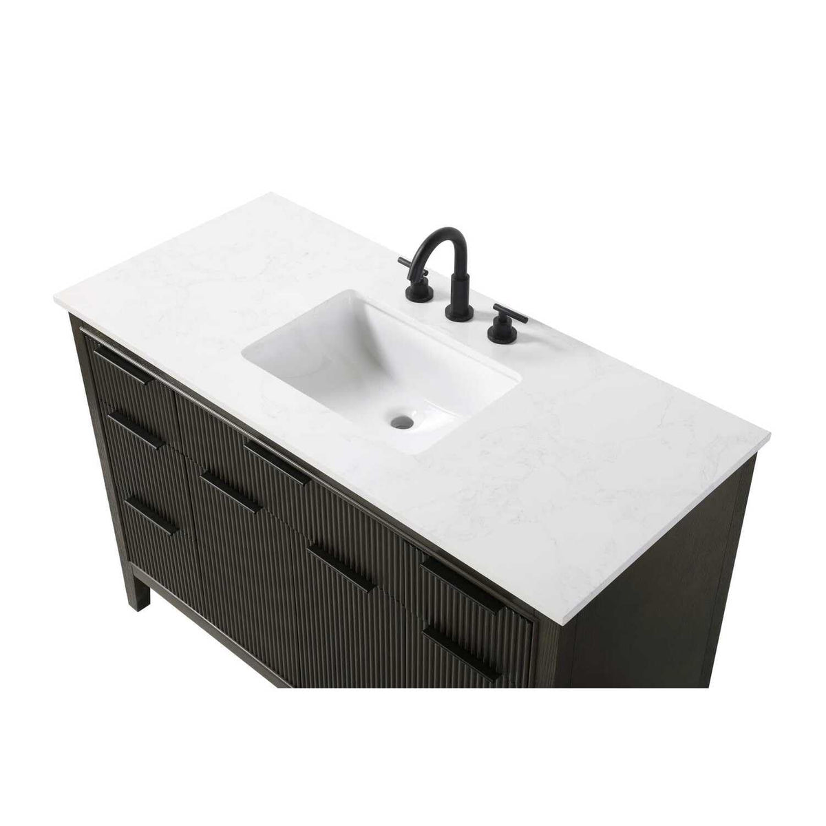 48" Single Bathroom Vanity in Chocolate Oak by Elegant Kitchen and Bath – unspecified, Aluminum, Chocolate, Model VF29848CO