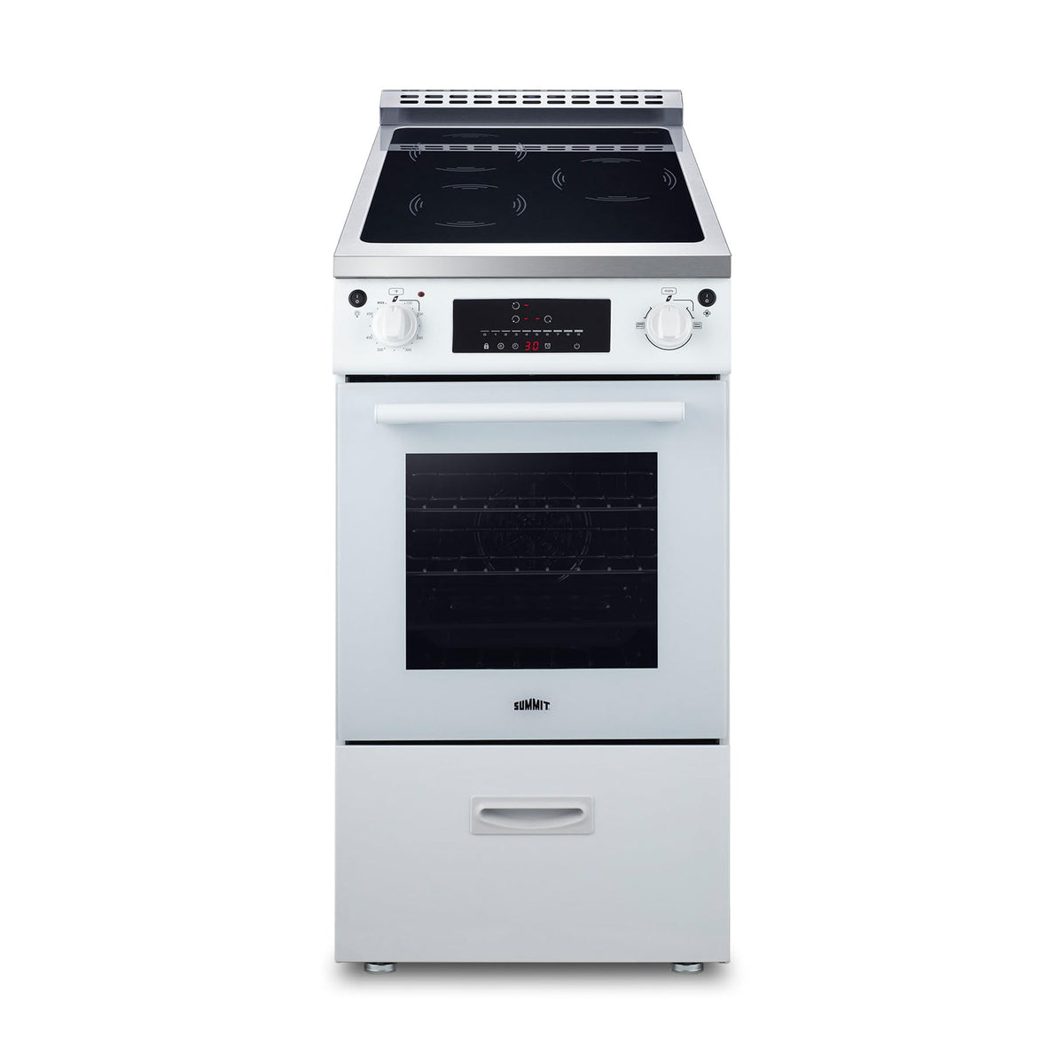 Summit 20" Induction Range by Summit Appliance – 20 Inch, 2.09 cubic_feet, White, Model REN20SS4