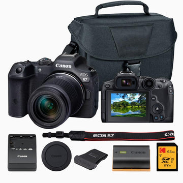 EOS R7 Mirrorless Camera with 18-150mm Lens Bundle by Canon – Black, Model CAER718150-K1