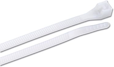 Gardner Bender 46-315M DoubleLock Cable Tie, 14 inch, 75 lb, Electrical Wire and Cord Management, Nylon Zip Tie, 1000 Pk, Natural White