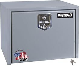 Buyers Products 1702900 Primed Steel Underbody Truck Tool Box, 18 x 18 x 24 Inch, Made in the USA, Primed Contractor Truck Box For Storage And Organization, Durable Job Box