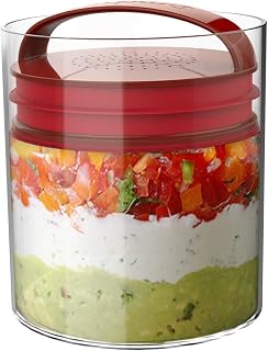 Prepara Evak Super Savor Plastic Food Storage, 14 Ounce, Red