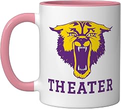 Bloomfield High School Indians Theater Ceramic Mug, Pink/White, 11oz